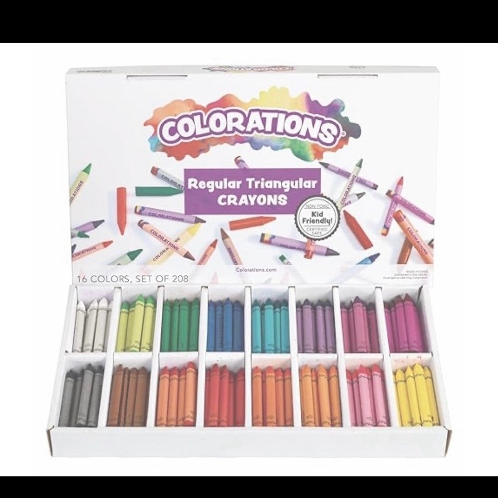 Colorations 208 Regular Triangular Crayons - Picture 2 of 5